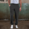 Jet Black - Back - Awdis College Cuffed Sweatpants - Jogging Bottoms