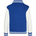 Royal Blue-White - Back - Awdis Kids Unisex Varsity Jacket - Schoolwear