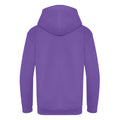 Purple - Back - Awdis Kids Unisex Hooded Sweatshirt - Hoodie - Zoodie