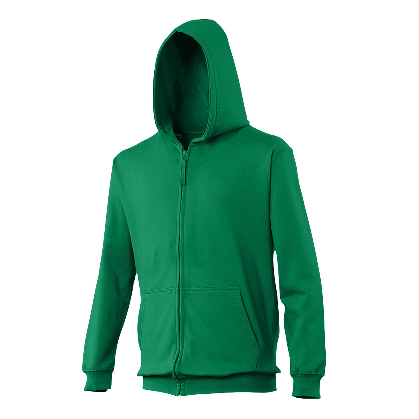 Kelly Green - Front - Awdis Kids Unisex Hooded Sweatshirt - Hoodie - Zoodie