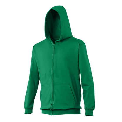 Kelly Green - Front - Awdis Kids Unisex Hooded Sweatshirt - Hoodie - Zoodie