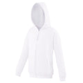 Arctic White - Front - Awdis Kids Unisex Hooded Sweatshirt - Hoodie - Zoodie