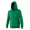 Kelly Green - Front - Awdis Kids Unisex Hooded Sweatshirt - Hoodie - Zoodie