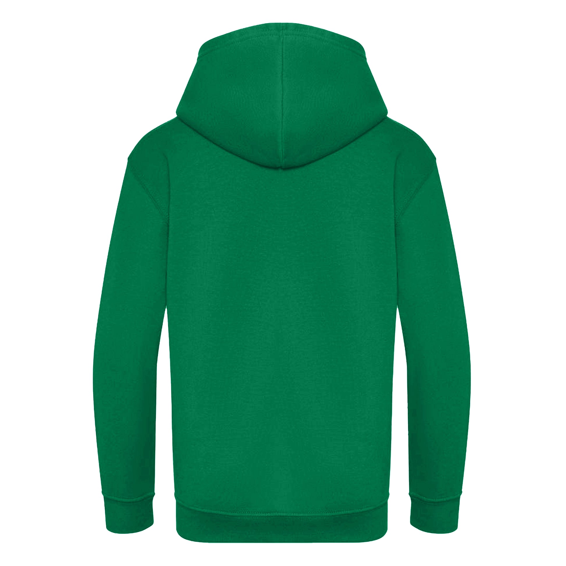 Kelly Green - Back - Awdis Kids Unisex Hooded Sweatshirt - Hoodie - Zoodie