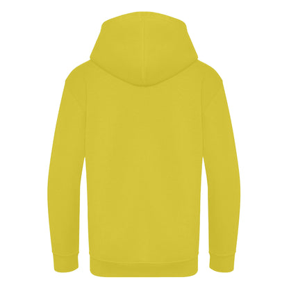 Sun Yellow - Back - Awdis Kids Unisex Hooded Sweatshirt - Hoodie - Zoodie