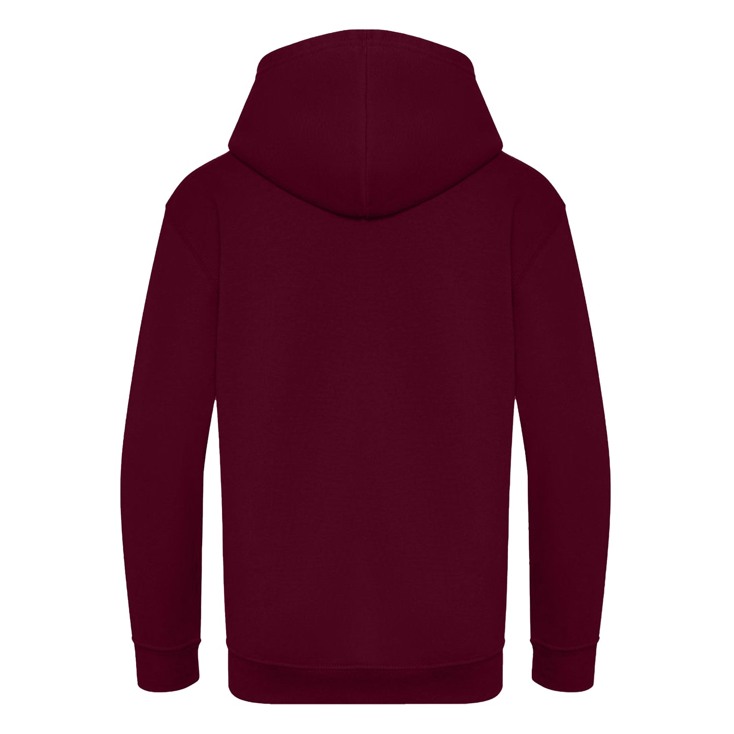 Burgundy - Back - Awdis Kids Unisex Hooded Sweatshirt - Hoodie - Zoodie