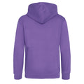 Purple - Back - Awdis Kids Unisex Hooded Sweatshirt - Hoodie - Zoodie
