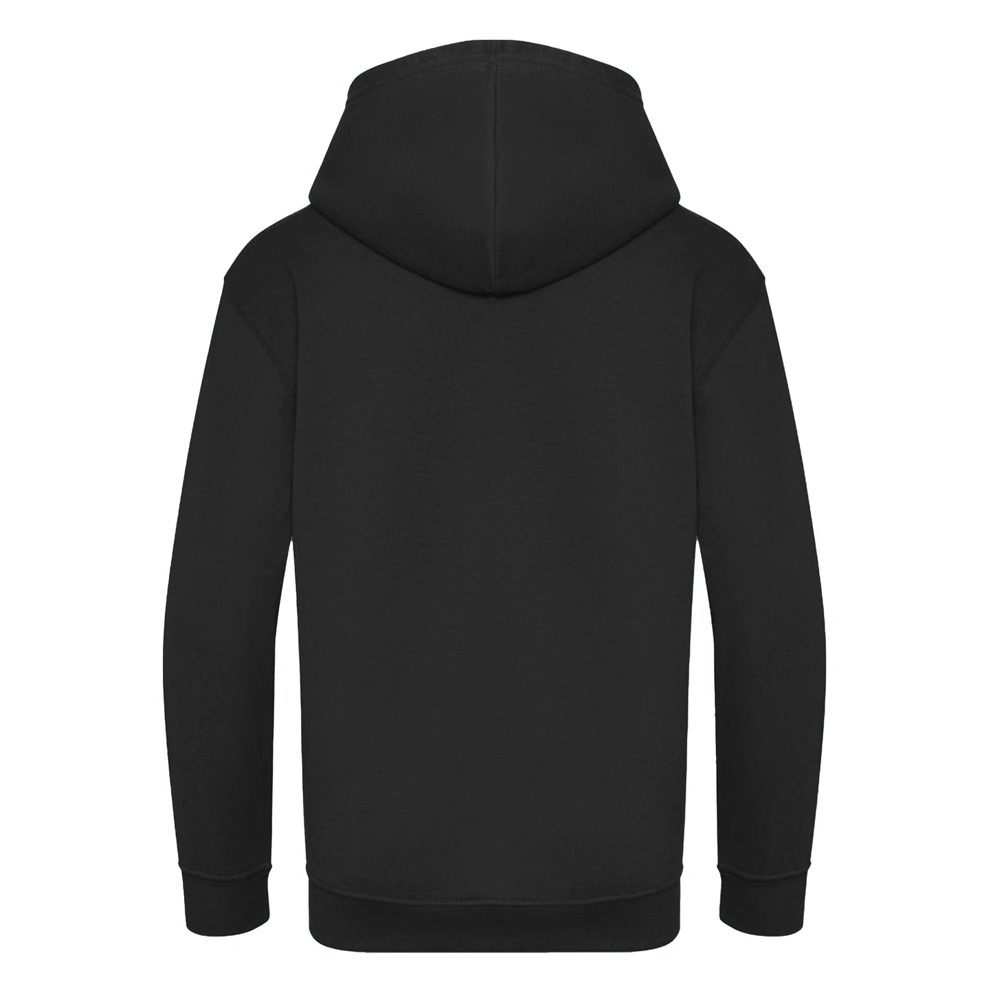 Jet Black - Back - Awdis Kids Unisex Hooded Sweatshirt - Hoodie - Zoodie