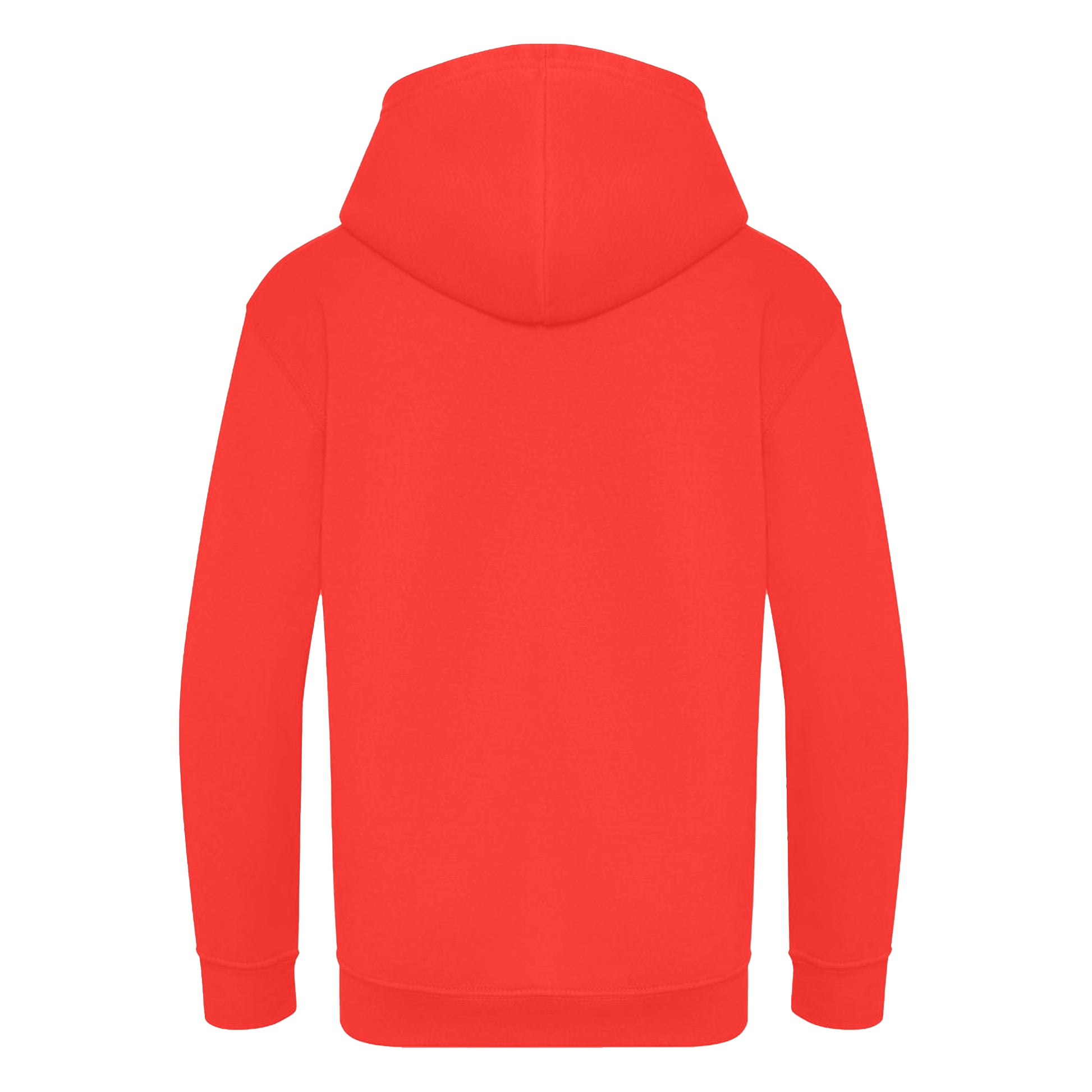 Fire Red - Back - Awdis Kids Unisex Hooded Sweatshirt - Hoodie - Zoodie