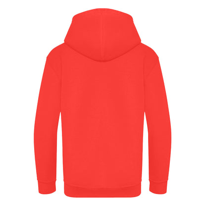 Fire Red - Back - Awdis Kids Unisex Hooded Sweatshirt - Hoodie - Zoodie