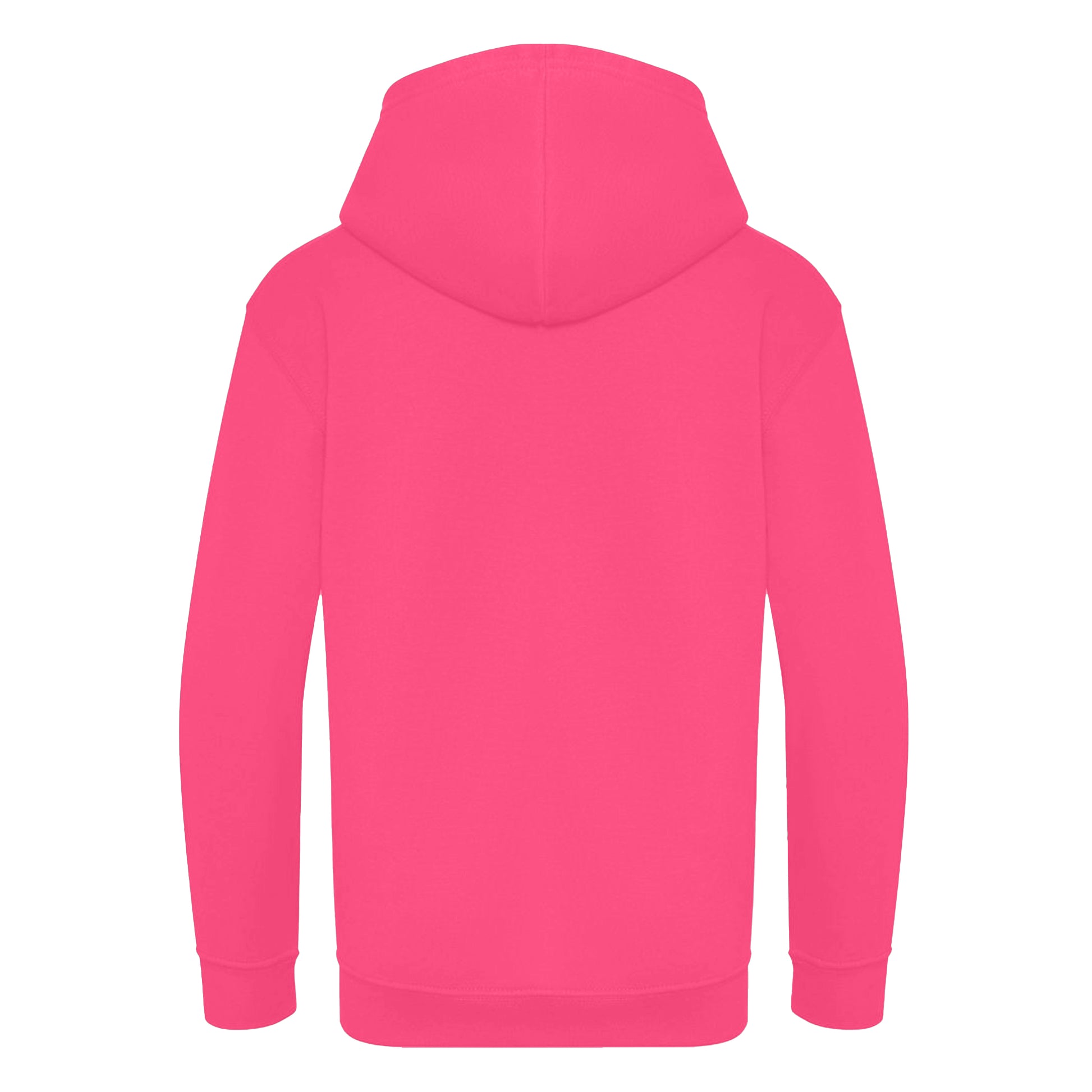 Hot Pink - Back - Awdis Kids Unisex Hooded Sweatshirt - Hoodie - Zoodie