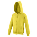 Sun Yellow - Front - Awdis Kids Unisex Hooded Sweatshirt - Hoodie - Zoodie