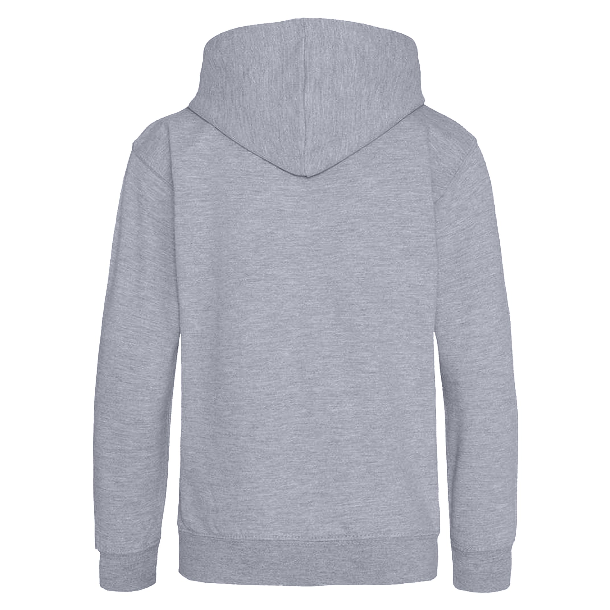 Heather Grey - Back - Awdis Kids Unisex Hooded Sweatshirt - Hoodie - Zoodie