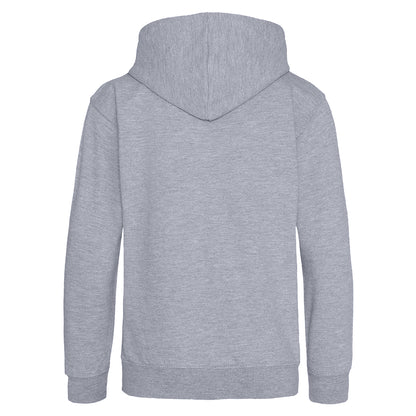 Heather Grey - Back - Awdis Kids Unisex Hooded Sweatshirt - Hoodie - Zoodie