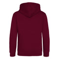 Burgundy - Back - Awdis Kids Unisex Hooded Sweatshirt - Hoodie - Zoodie