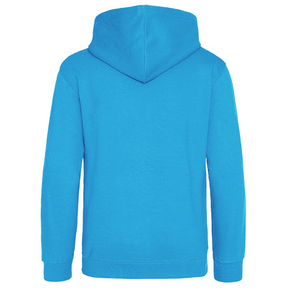 Hawaiian Blue - Back - Awdis Kids Unisex Hooded Sweatshirt - Hoodie - Zoodie