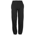 Jet Black - Front - Awdis Childrens Cuffed Jogpants - Jogging Bottoms - Schoolwear