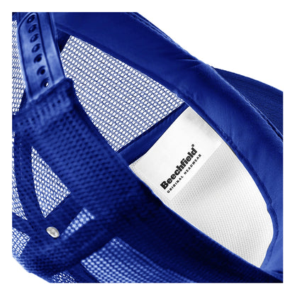 Bright Royal-White - Side - Beechfield Junior Vintage Snapback Mesh Trucker Cap - Headwear
