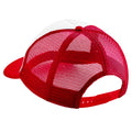 Classic Red-White - Back - Beechfield Junior Vintage Snapback Mesh Trucker Cap - Headwear