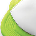 Lime Green-White - Side - Beechfield Junior Vintage Snapback Mesh Trucker Cap - Headwear