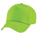 Lime Green - Back - Beechfield Unisex Plain Original 5 Panel Baseball Cap