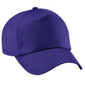 Purple - Front - Beechfield Unisex Plain Original 5 Panel Baseball Cap