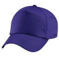 Purple - Back - Beechfield Unisex Plain Original 5 Panel Baseball Cap