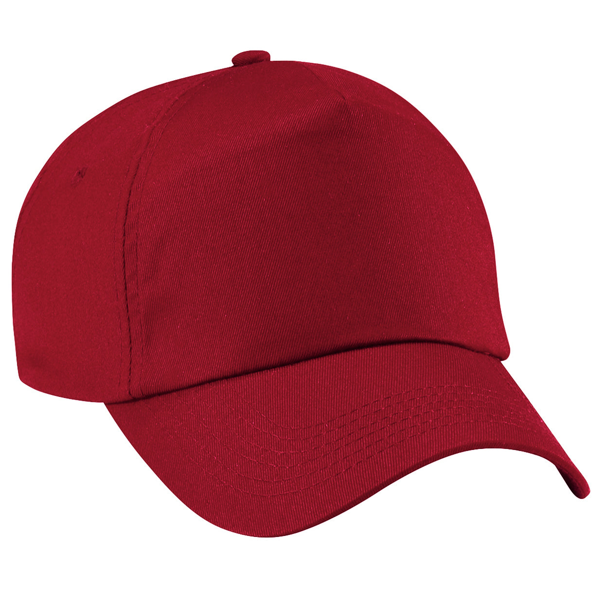Classic Red - Front - Beechfield Unisex Plain Original 5 Panel Baseball Cap
