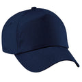 French Navy - Front - Beechfield Unisex Plain Original 5 Panel Baseball Cap