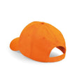 Orange - Back - Beechfield Unisex Plain Original 5 Panel Baseball Cap