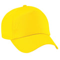 Yellow - Front - Beechfield Unisex Plain Original 5 Panel Baseball Cap