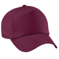 Burgundy - Front - Beechfield Unisex Plain Original 5 Panel Baseball Cap