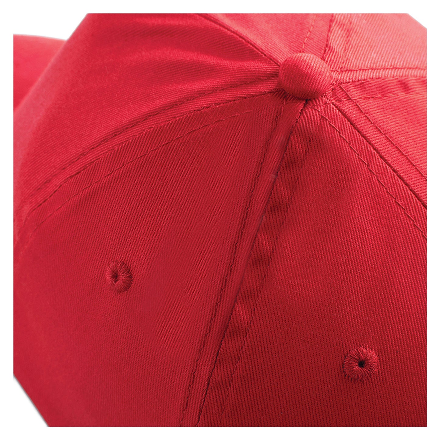 Bright Red - Lifestyle - Beechfield Unisex Plain Original 5 Panel Baseball Cap