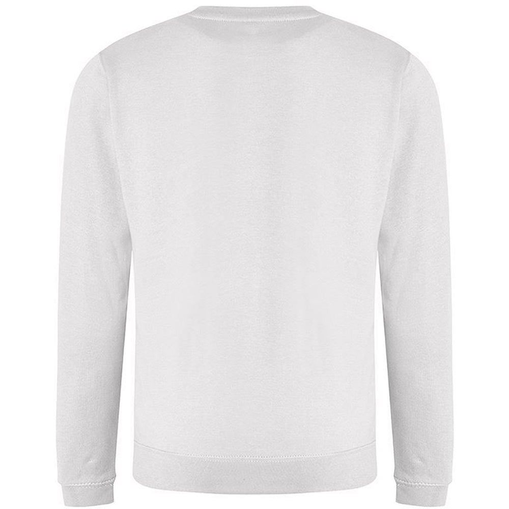 Artic White - Back - AWDis Just Hoods AWDis Unisex Crew Neck Plain Sweatshirt (280 GSM)