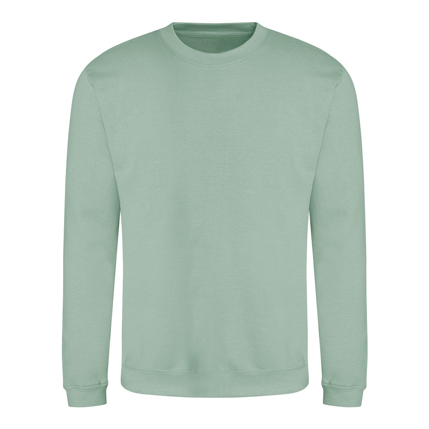 Dusty Green - Front - AWDis Just Hoods AWDis Unisex Crew Neck Plain Sweatshirt (280 GSM)
