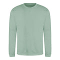 Dusty Green - Front - AWDis Just Hoods AWDis Unisex Crew Neck Plain Sweatshirt (280 GSM)