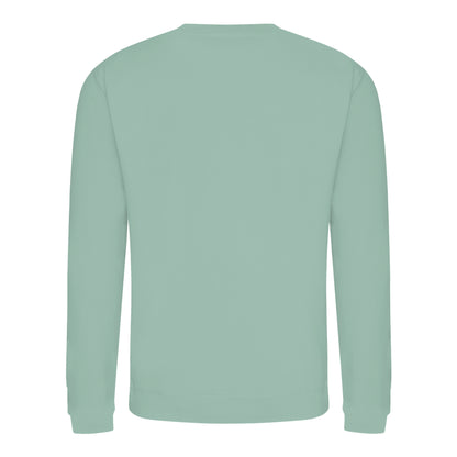 Dusty Green - Back - AWDis Just Hoods AWDis Unisex Crew Neck Plain Sweatshirt (280 GSM)