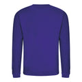 Purple - Back - AWDis Just Hoods AWDis Unisex Crew Neck Plain Sweatshirt (280 GSM)