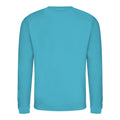 Turquoise Surf - Front - AWDis Just Hoods AWDis Unisex Crew Neck Plain Sweatshirt (280 GSM)