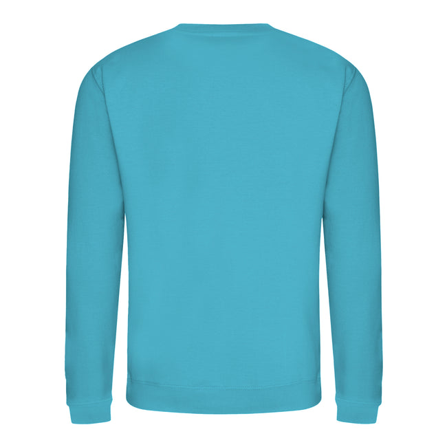 Turquoise Surf - Back - AWDis Just Hoods AWDis Unisex Crew Neck Plain Sweatshirt (280 GSM)