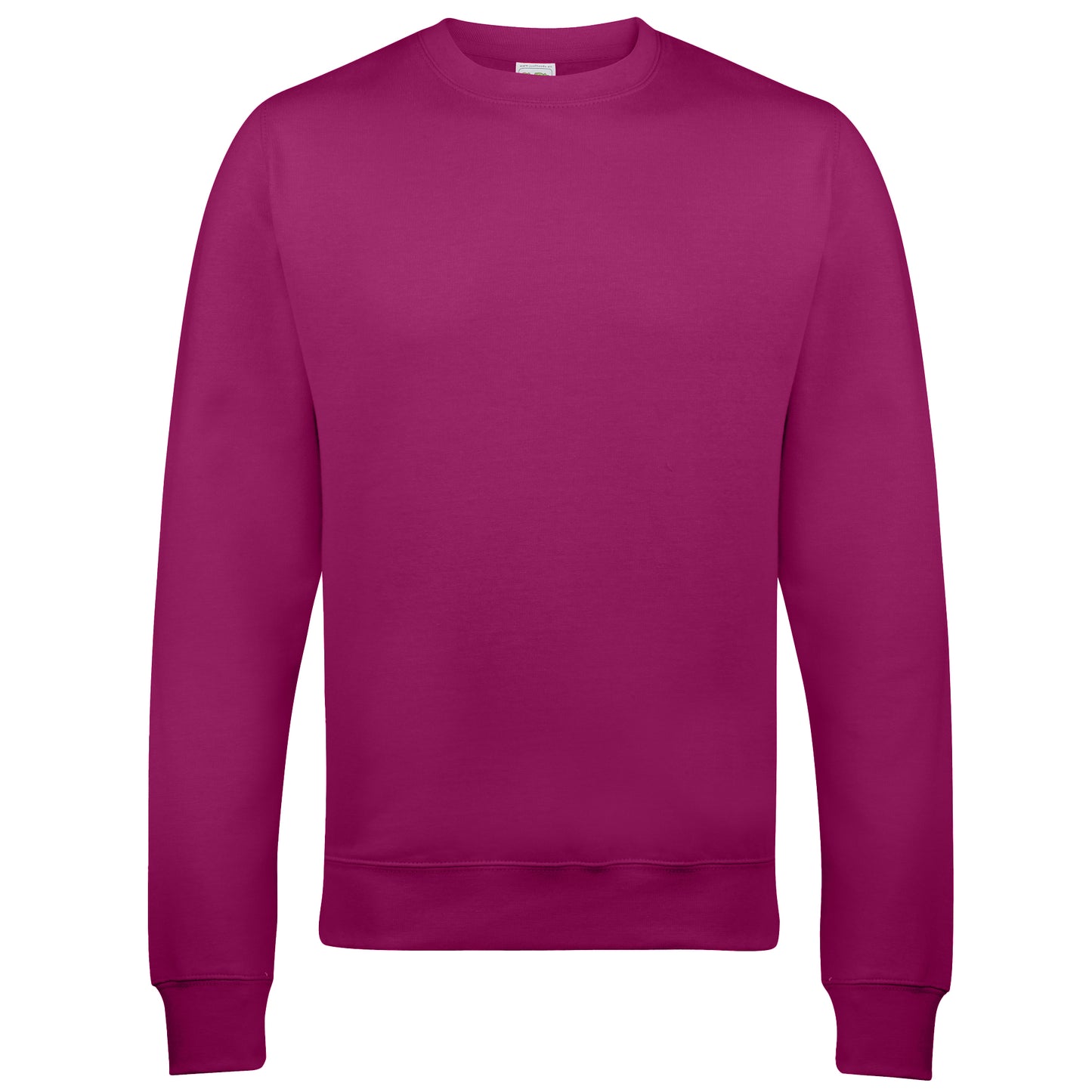 Festival Fuchsia - Front - AWDis Just Hoods AWDis Unisex Crew Neck Plain Sweatshirt (280 GSM)