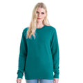 Jade - Front - AWDis Just Hoods AWDis Unisex Crew Neck Plain Sweatshirt (280 GSM)