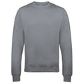 Graphite Heather - Front - AWDis Just Hoods AWDis Unisex Crew Neck Plain Sweatshirt (280 GSM)