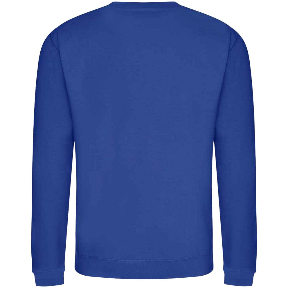 Bright Royal Blue - Back - AWDis Just Hoods AWDis Unisex Crew Neck Plain Sweatshirt (280 GSM)