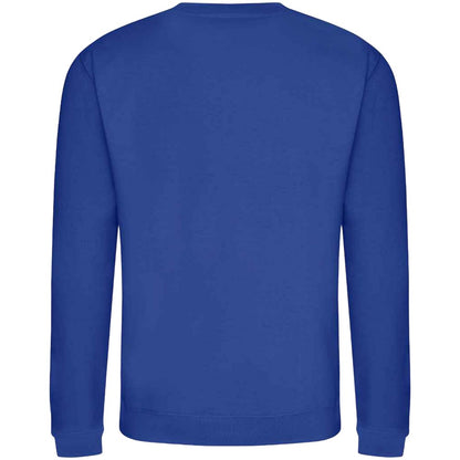 Bright Royal Blue - Back - AWDis Just Hoods AWDis Unisex Crew Neck Plain Sweatshirt (280 GSM)