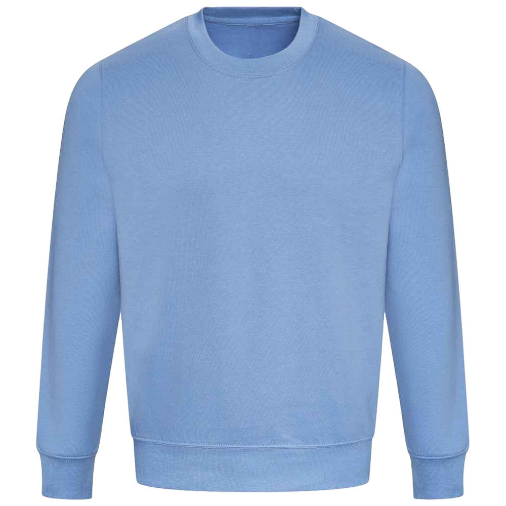 Cornflower Blue - Front - AWDis Just Hoods AWDis Unisex Crew Neck Plain Sweatshirt (280 GSM)