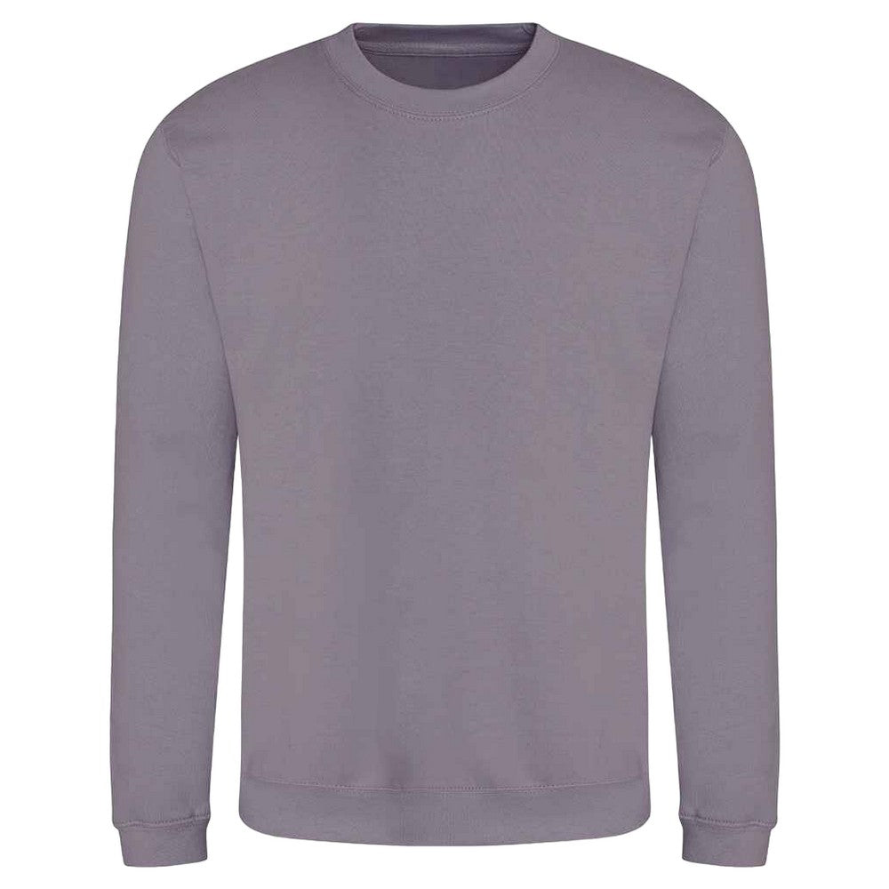 Dusty Lilac - Front - AWDis Just Hoods AWDis Unisex Crew Neck Plain Sweatshirt (280 GSM)