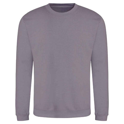 Dusty Lilac - Front - AWDis Just Hoods AWDis Unisex Crew Neck Plain Sweatshirt (280 GSM)