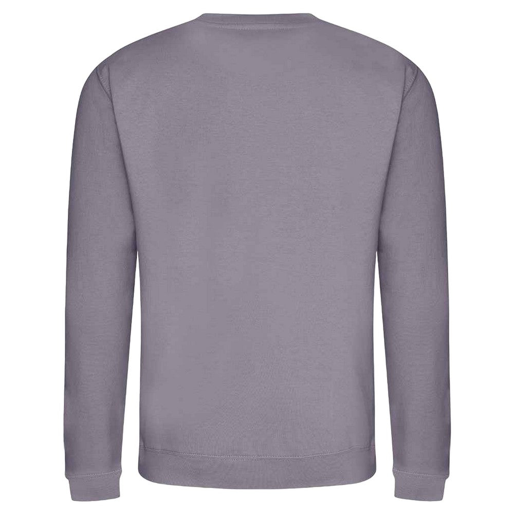 Dusty Lilac - Back - AWDis Just Hoods AWDis Unisex Crew Neck Plain Sweatshirt (280 GSM)