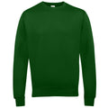 Bottle Green - Back - AWDis Just Hoods AWDis Unisex Crew Neck Plain Sweatshirt (280 GSM)